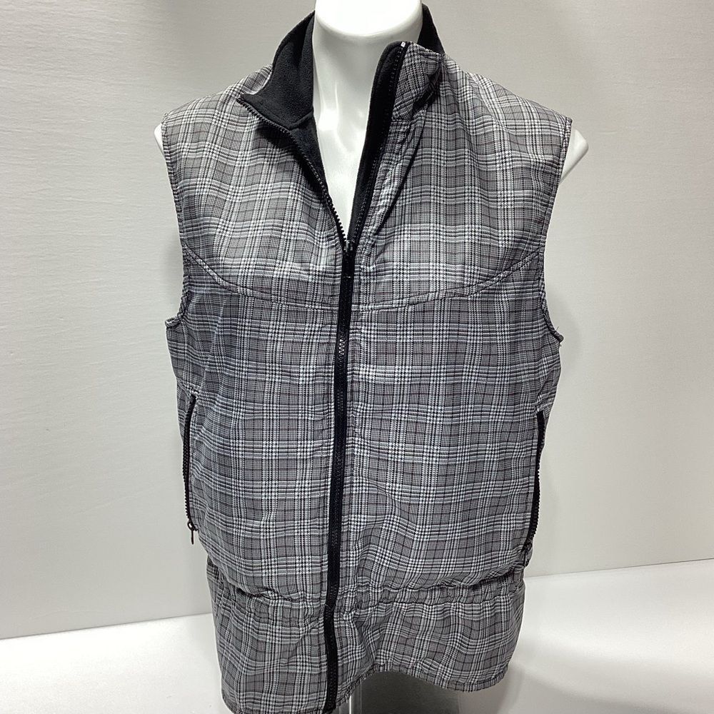 Kerrits On Course Gray Plaid Vest Riding Vest Lightweight L